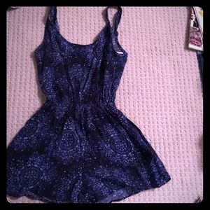 Cinched waist open back romper